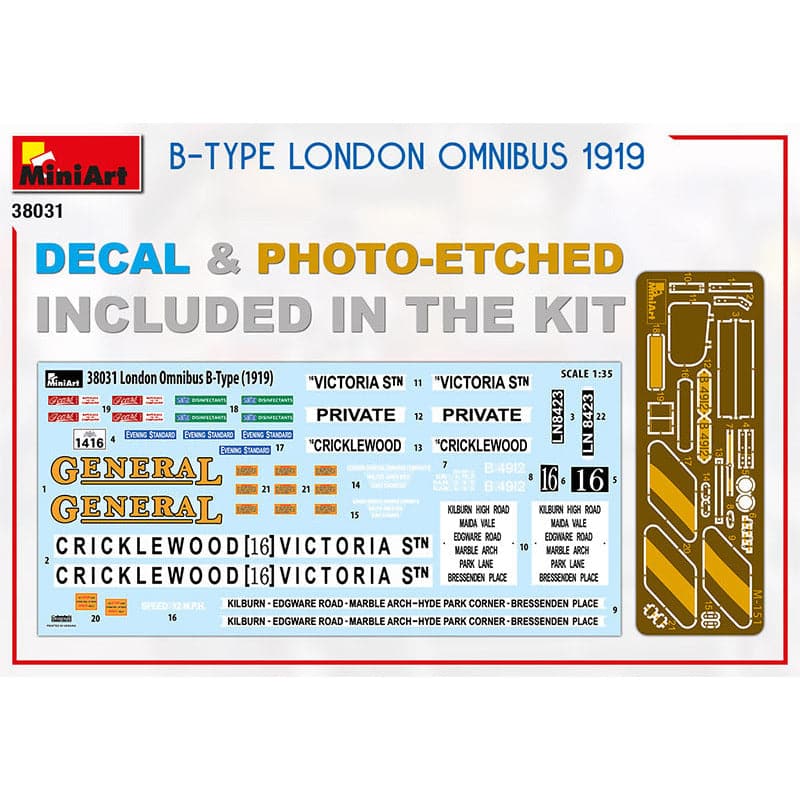 MINIART 1/35 B-Type London Omnibus 1919