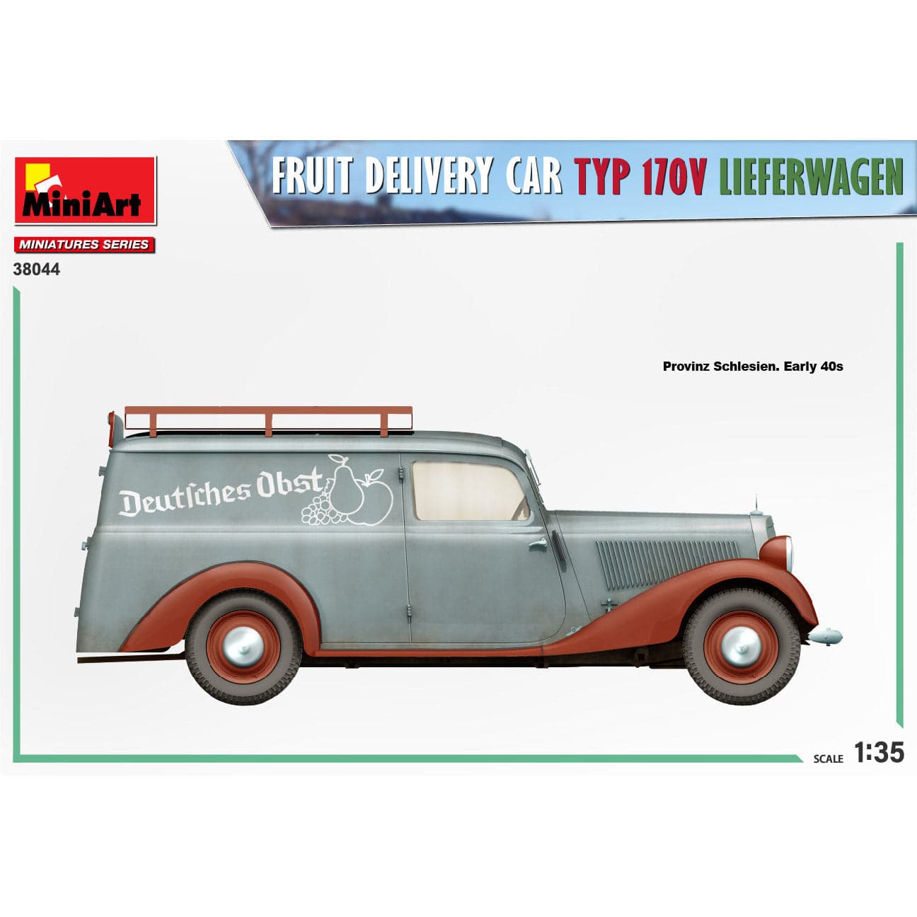 MINIART 1/35 Fruit Delivery Van Typ 170V Lieferwagen