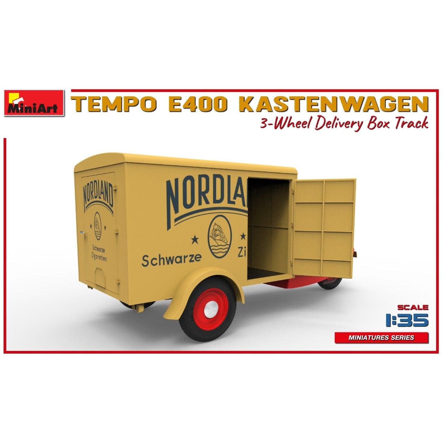 MINIART 1/35 Tempo E400 Kastenwagen 3-Wheel Delivery Box Truck