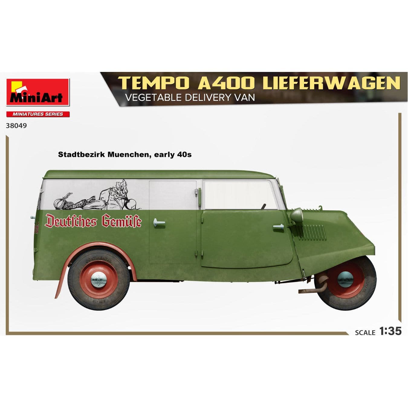 MINIART 1/35 Tempo A400 Lieferwagen Vegetable Delivery Van