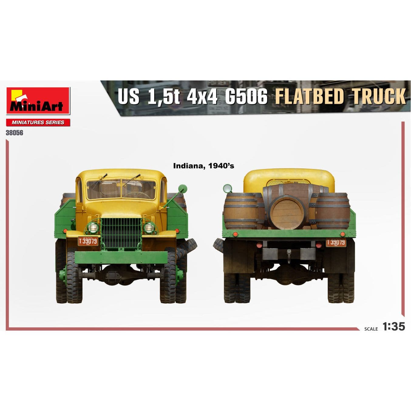 MINIART 1/35 U.S. 1.5t 4x4 G506 Flatbed Truck