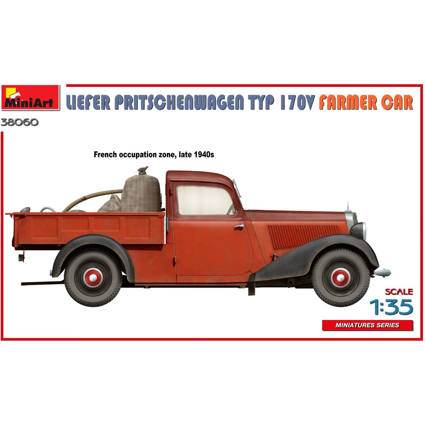 MINIART 1/35 Liefer Pritschenwagen Typ 170V Farmer Car