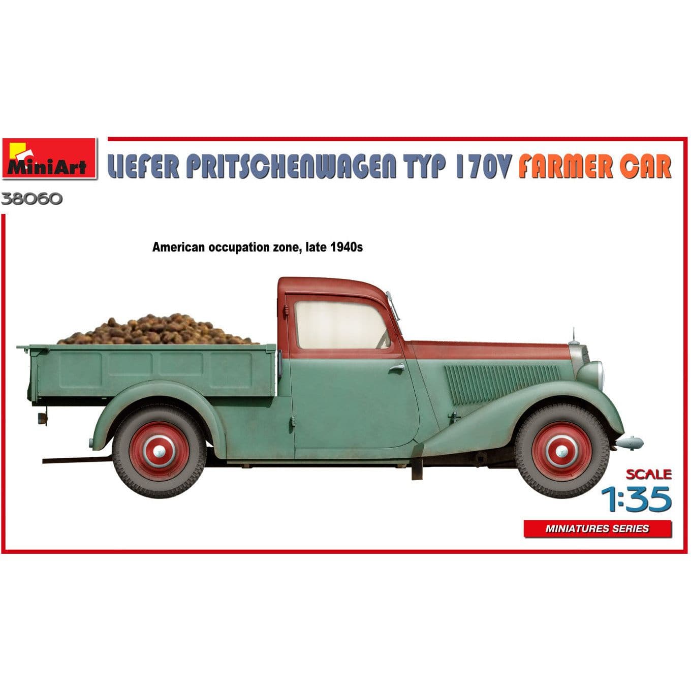 MINIART 1/35 Liefer Pritschenwagen Typ 170V Farmer Car