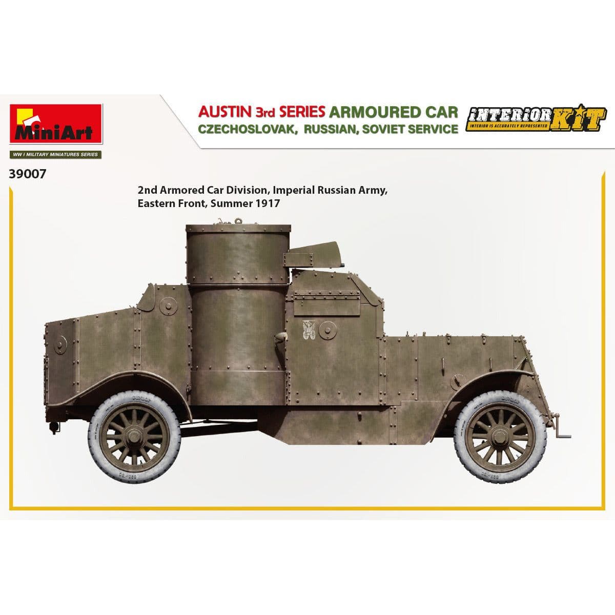 MINIART 1/35 Austin Armored Car 3rd Series: Czechoslovak, Russian, Soviet Service Interior Kit