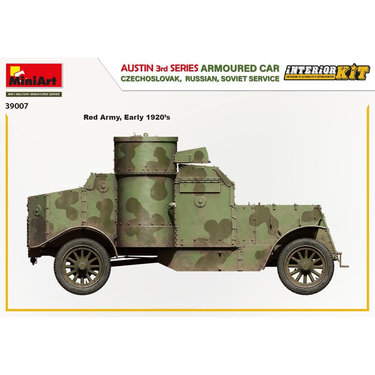 MINIART 1/35 Austin Armored Car 3rd Series: Czechoslovak, Russian, Soviet Service Interior Kit