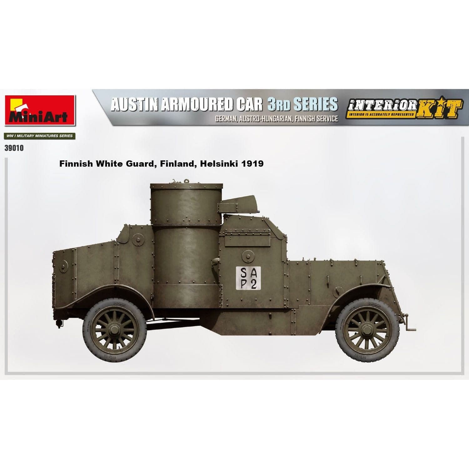 MINIART 1/35 Austin Armored Car 3rd Series: German, Austro-Hungarian, Finnish Service Interior Kit