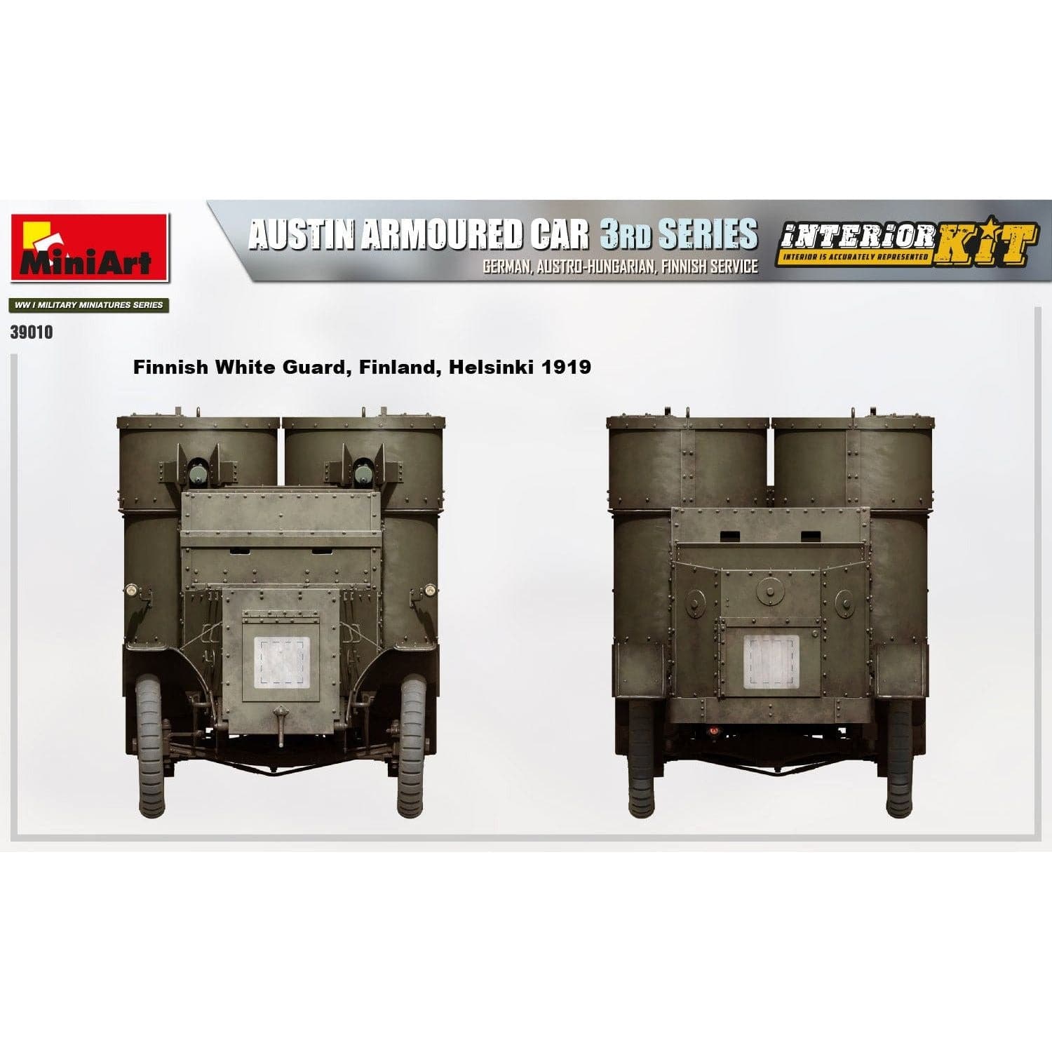 MINIART 1/35 Austin Armored Car 3rd Series: German, Austro-Hungarian, Finnish Service Interior Kit