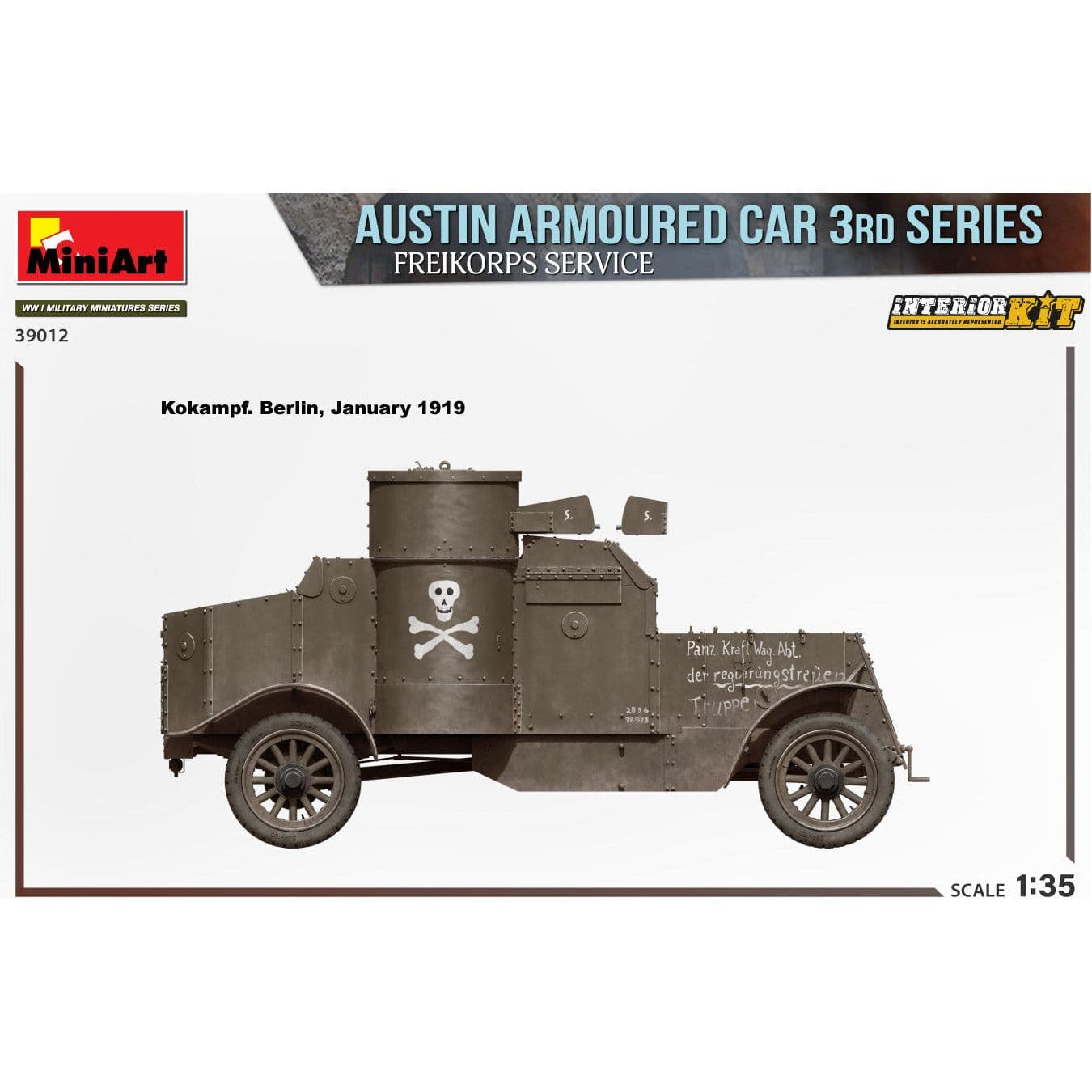 MINIART 1/35 Austin Armoured Car 3rd Series: Freikorps Service. Interior Kit