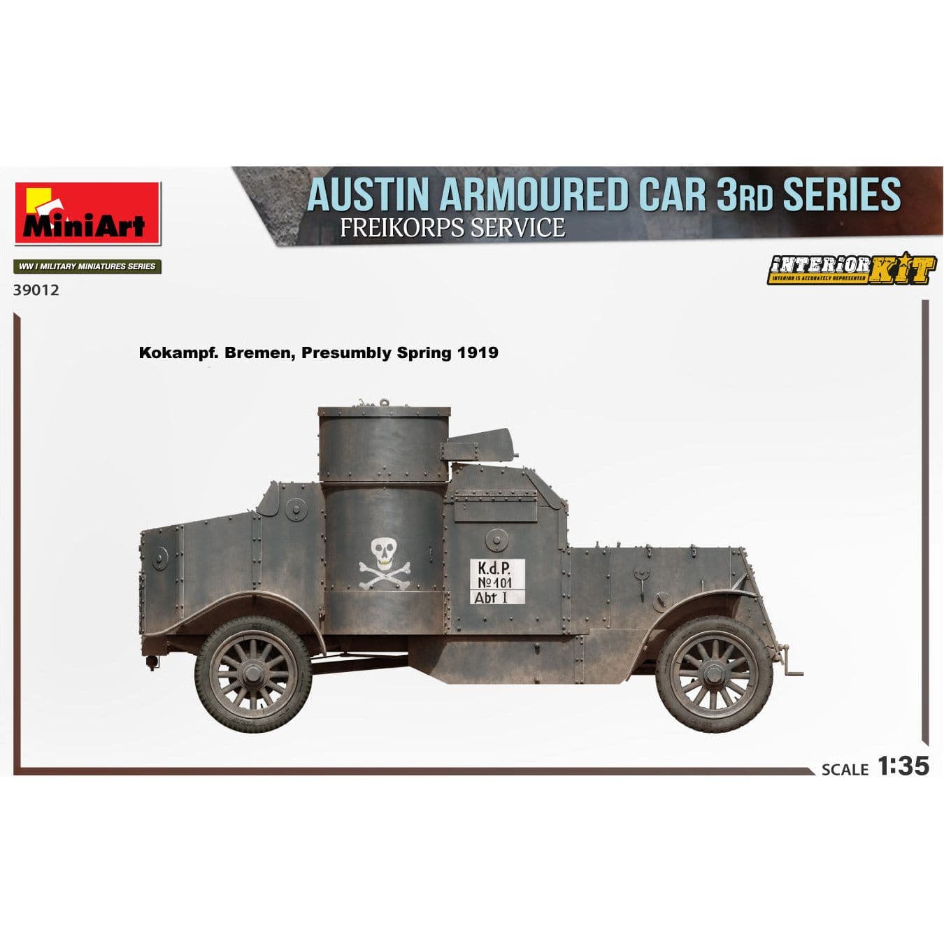 MINIART 1/35 Austin Armoured Car 3rd Series: Freikorps Service. Interior Kit