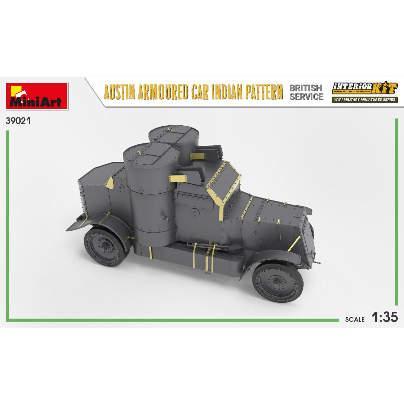 MINIART 1/35 Austin Armoured Can Indian Pattern British Service Interior Kit