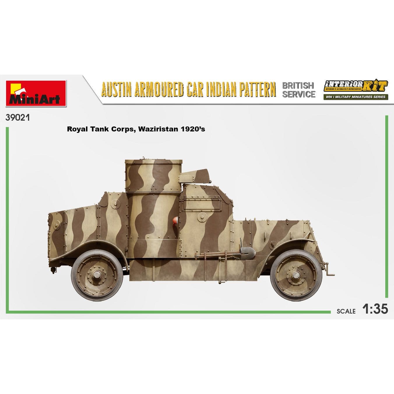 MINIART 1/35 Austin Armoured Can Indian Pattern British Service Interior Kit