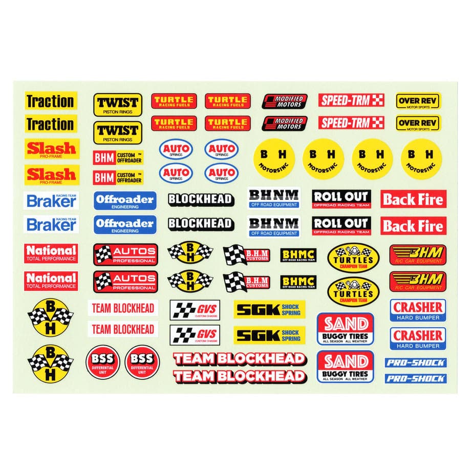 BLOCKHEAD MOTORS Sponsor Decal Set