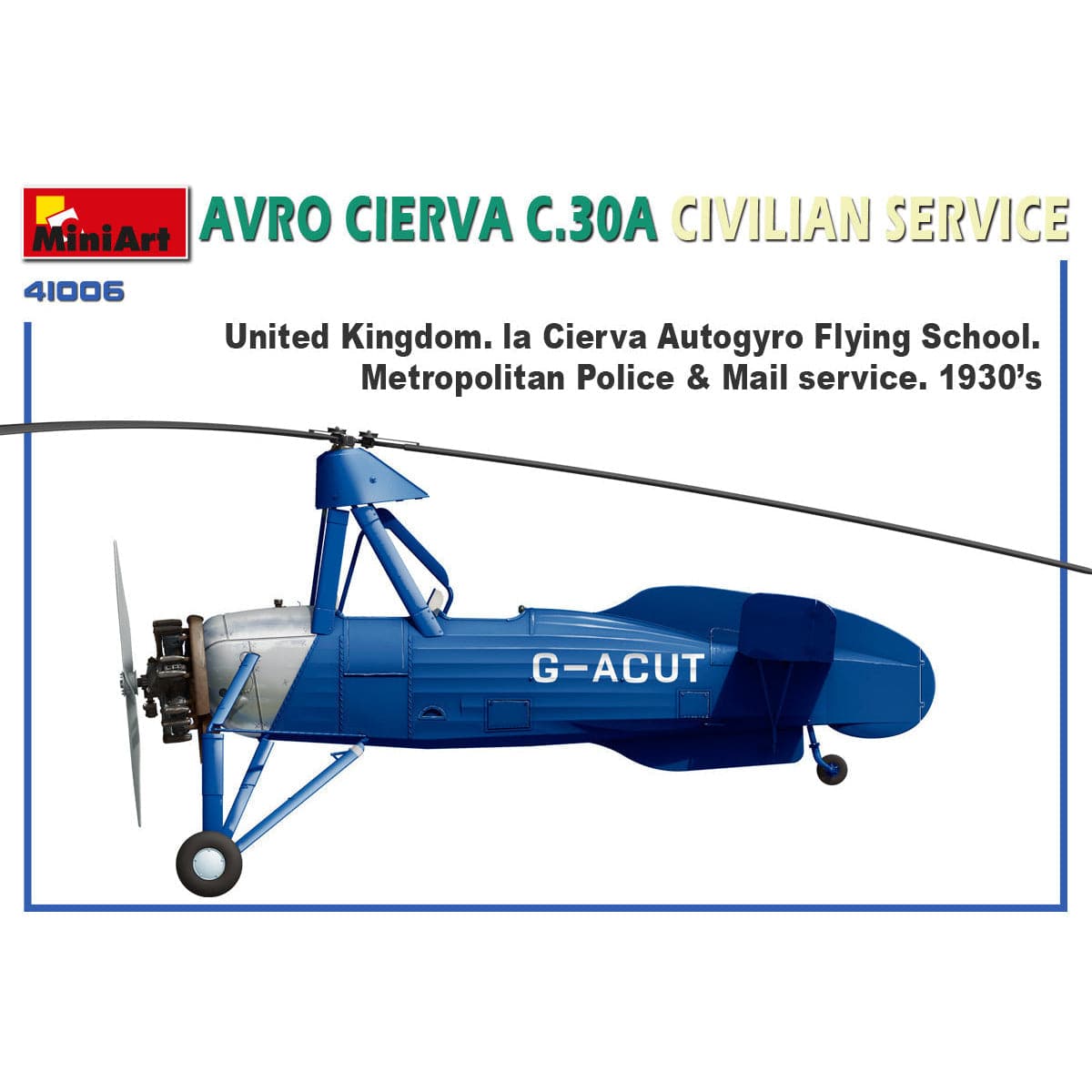 MINIART 1/35 Avro Cierva C.30A Civilian Service