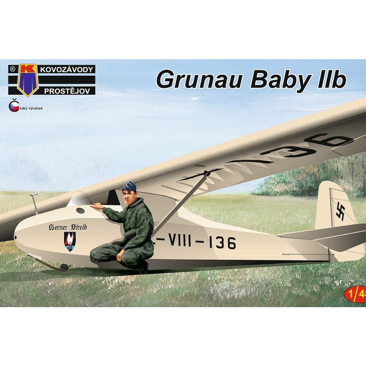 Kovozavody 1/48 Grunau Baby Plastic Model Kit