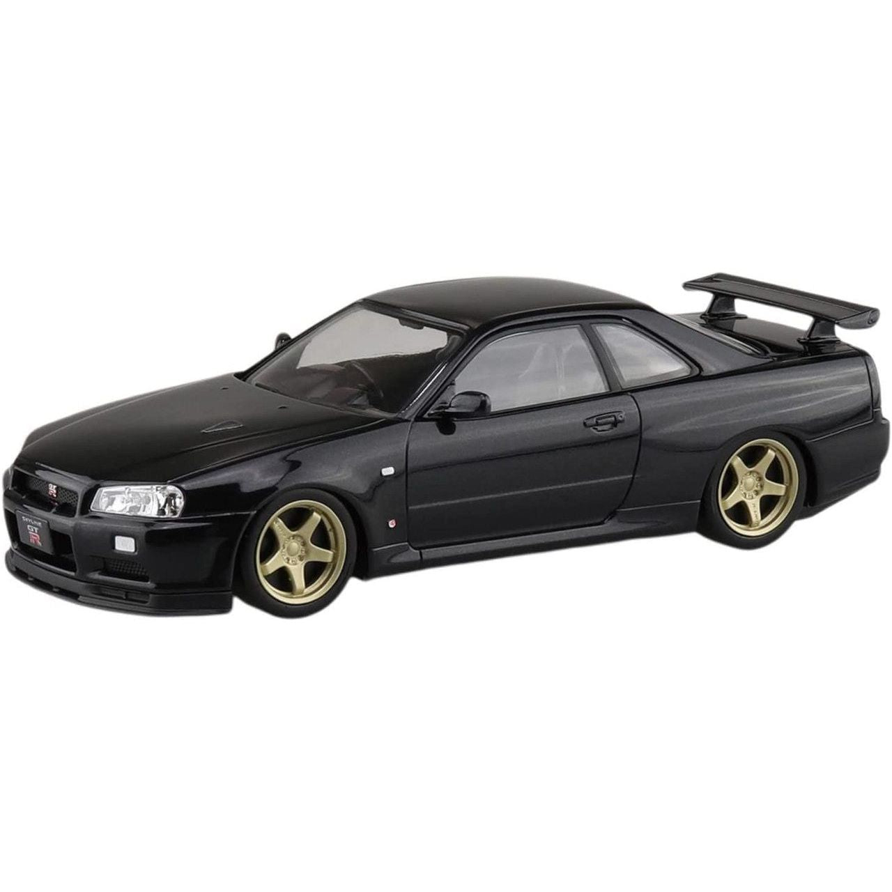 AOSHIMA 1/24 Nissan R34 Skyline GT-R Custom Wheel (Black Pearl)