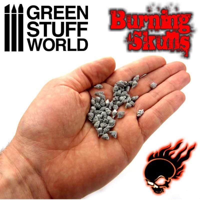 GREEN STUFF WORLD 50x Resin Burning Skulls