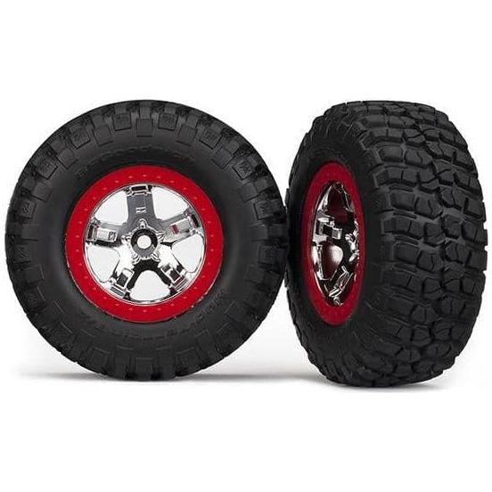 TRAXXAS Tyres & Wheels, Assembled, Glued,(2) (2WD Front) (5