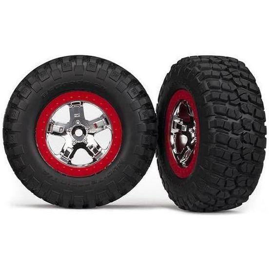 TRAXXAS Tyres & Wheels, Assembled, Glued,(2) (2WD Front) (5