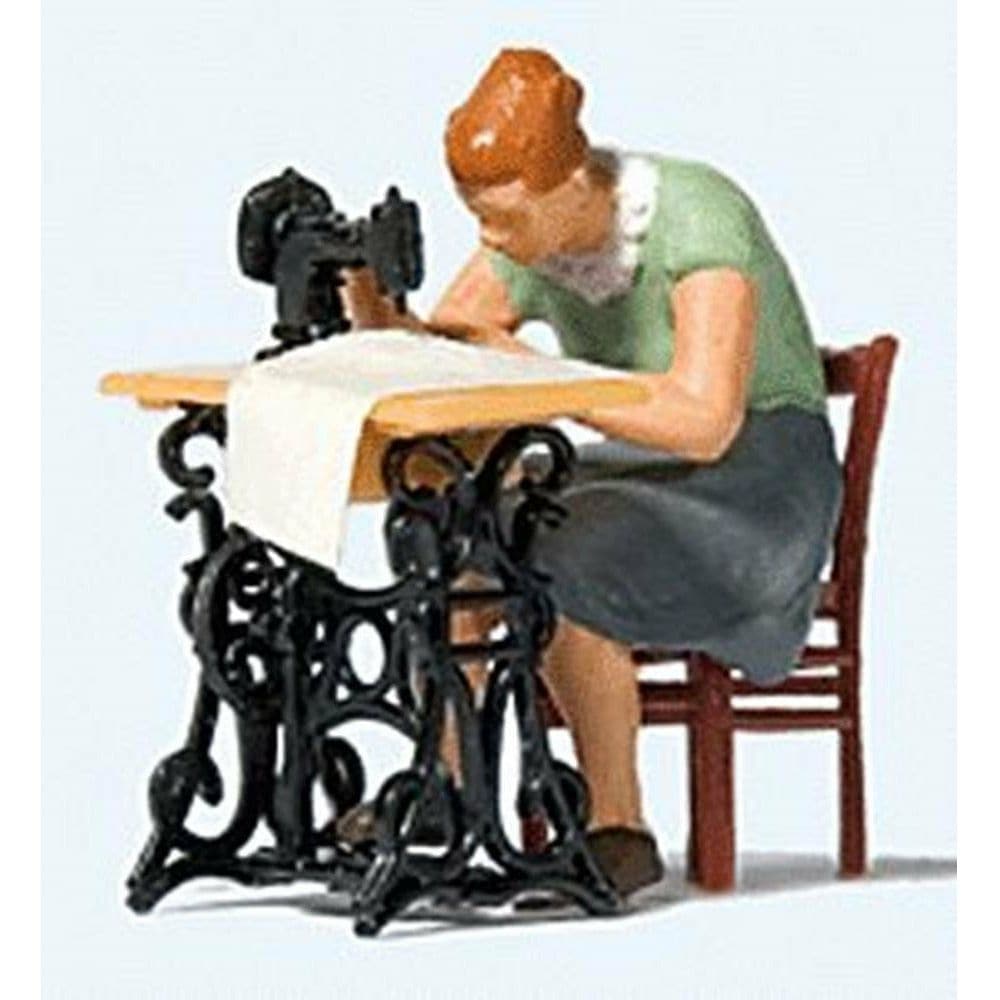 PREISER HO Woman At Sewing Machine