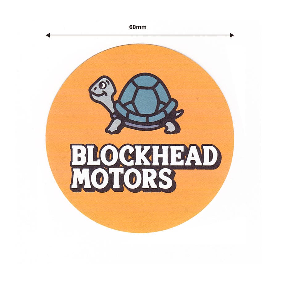 BLOCKHEAD MOTORS Original Round Sticker