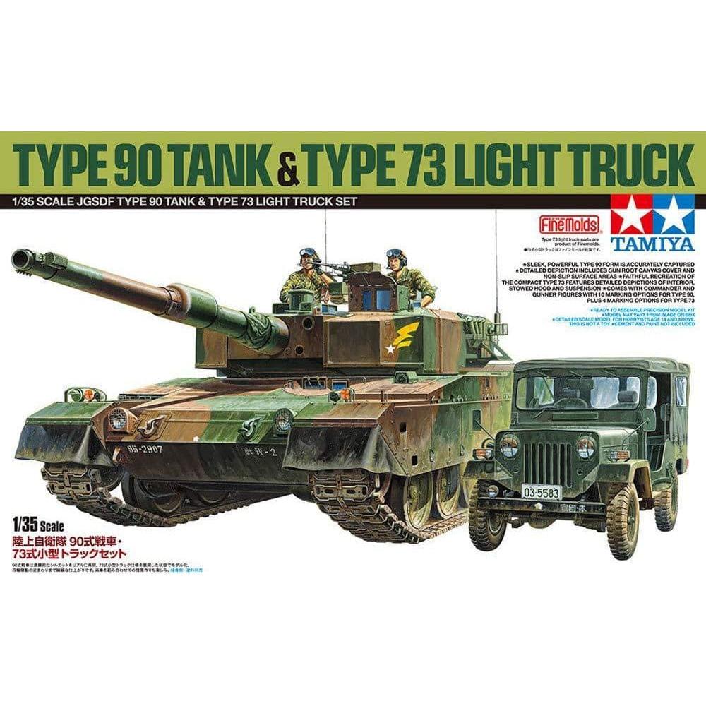 TAMIYA 1/35 JGSDF Type 90 Tank & Type 73 Light Truck Set