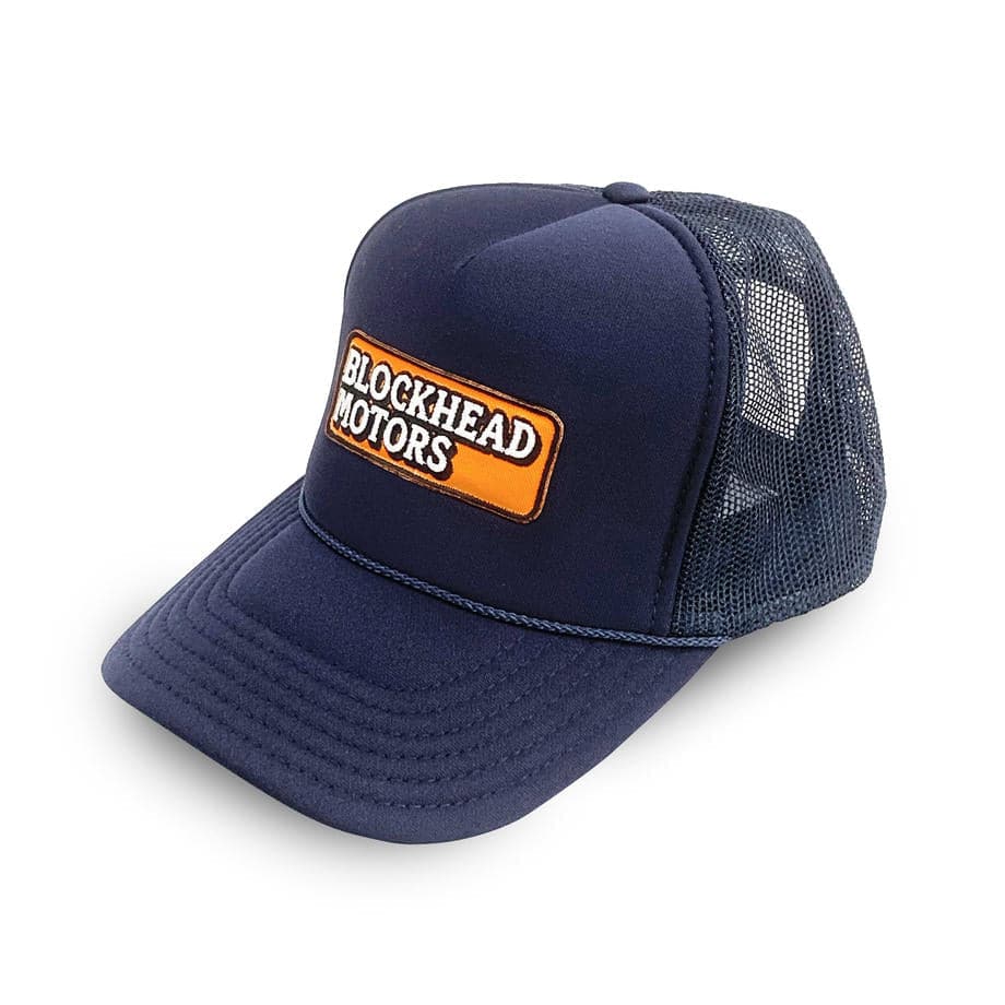 BLOCKHEAD MOTORS Mesh Cap Ver.2 Embroidery Logo Navy