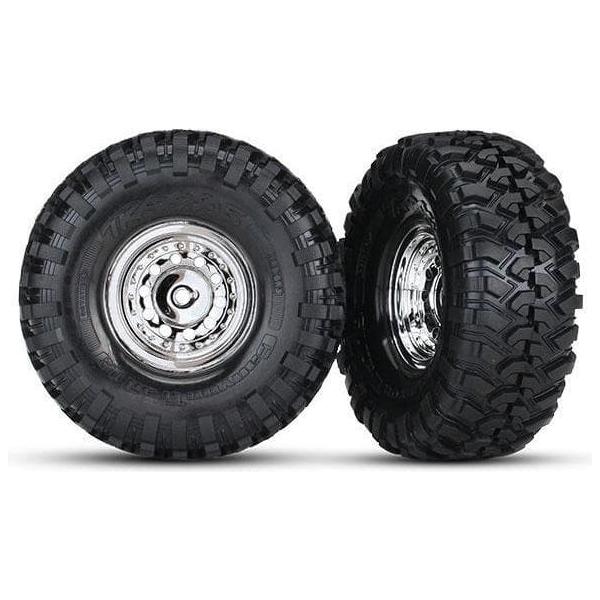 TRAXXAS Tyres & Wheels, Assembled Glued Chrome (8177)