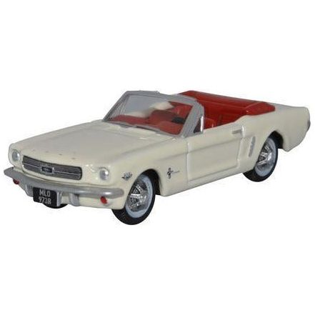 OXFORD 1/87 Ford Mustang 1965 Convertible Wimbledon White