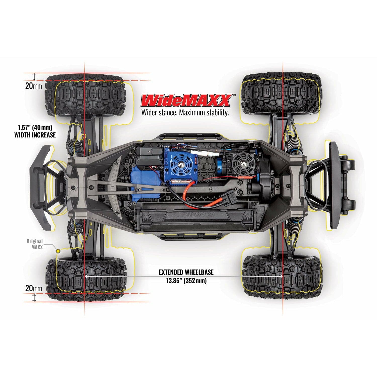 TRAXXAS 1/10 Maxx 4WD Brushless Electric Monster Truck with WideMaxx Blue