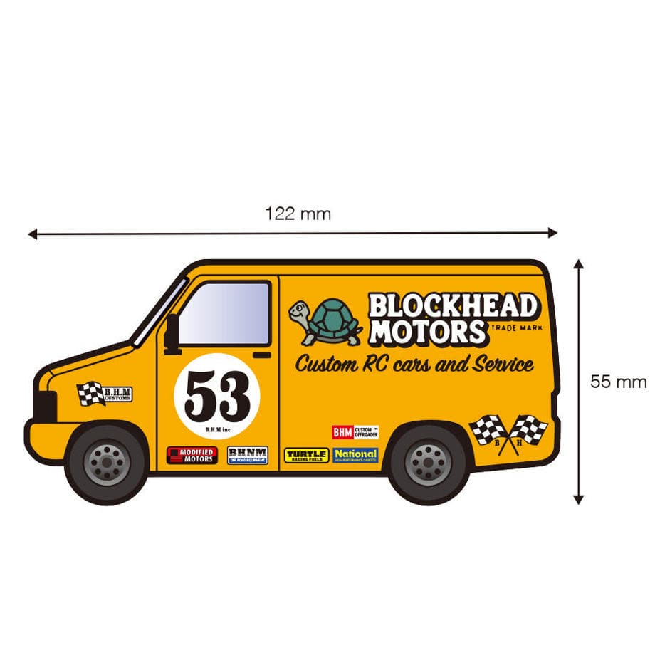 BLOCKHEAD MOTORS Delivery Car Sticker