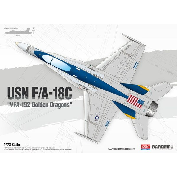 ACADEMY 1/72 USN F/A-18C "VFA-192 Golden Dragons"