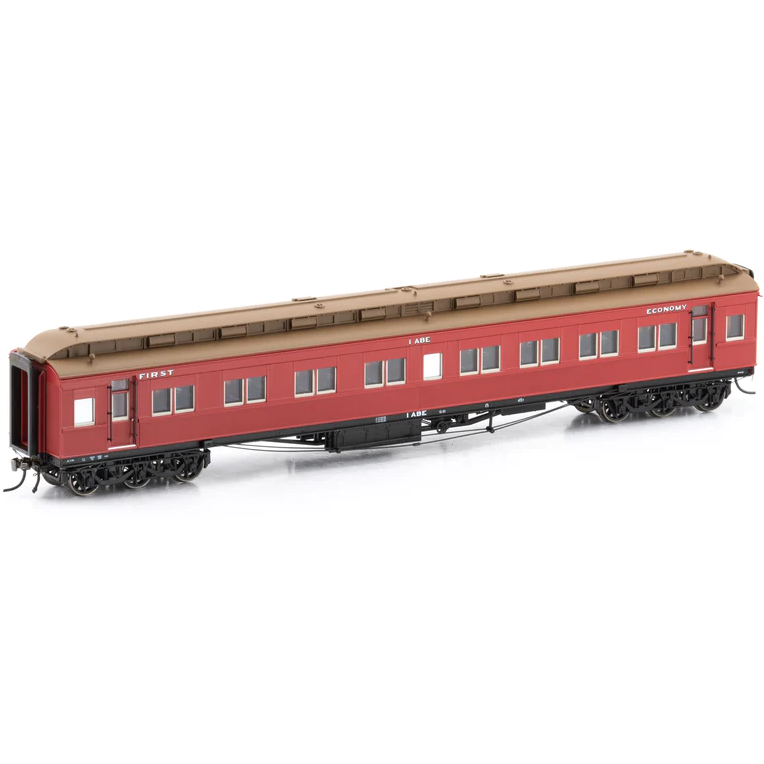 AUSCISION HO VR Carriage Red (1971-1985 Era) - 4 Car Set (25-AE, 1-ABE, 29-BE, 17-CE)