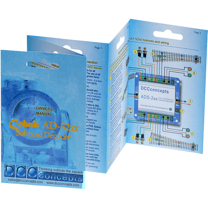 DCC CONCEPTS Accessory Decoder CDU Solenoid Drive SX 2-Way with Power-Off Memory and Protective Case