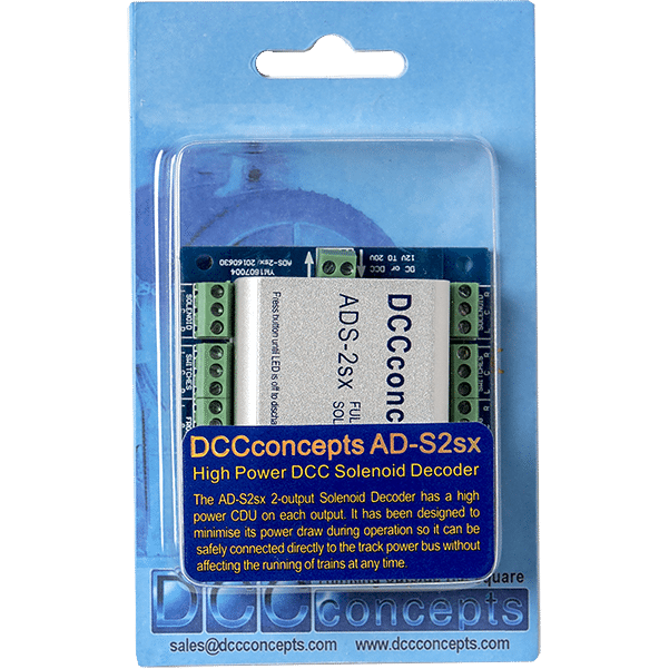 DCC CONCEPTS Accessory Decoder CDU Solenoid Drive SX 2-Way with Power-Off Memory and Protective Case