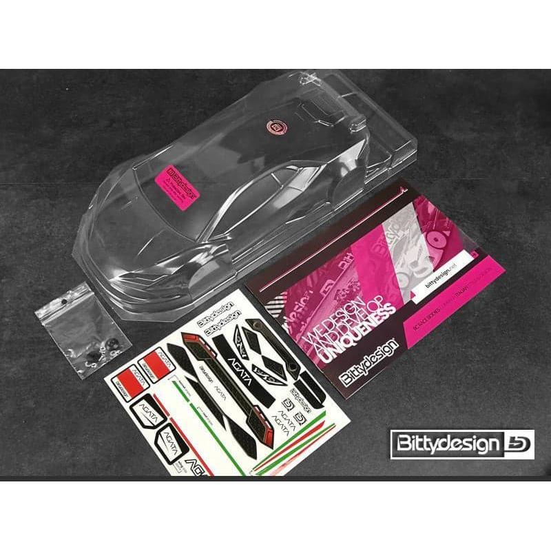 BITTYDESIGN GT12 Clear Body Shell Agata for 1/12 Supastox C