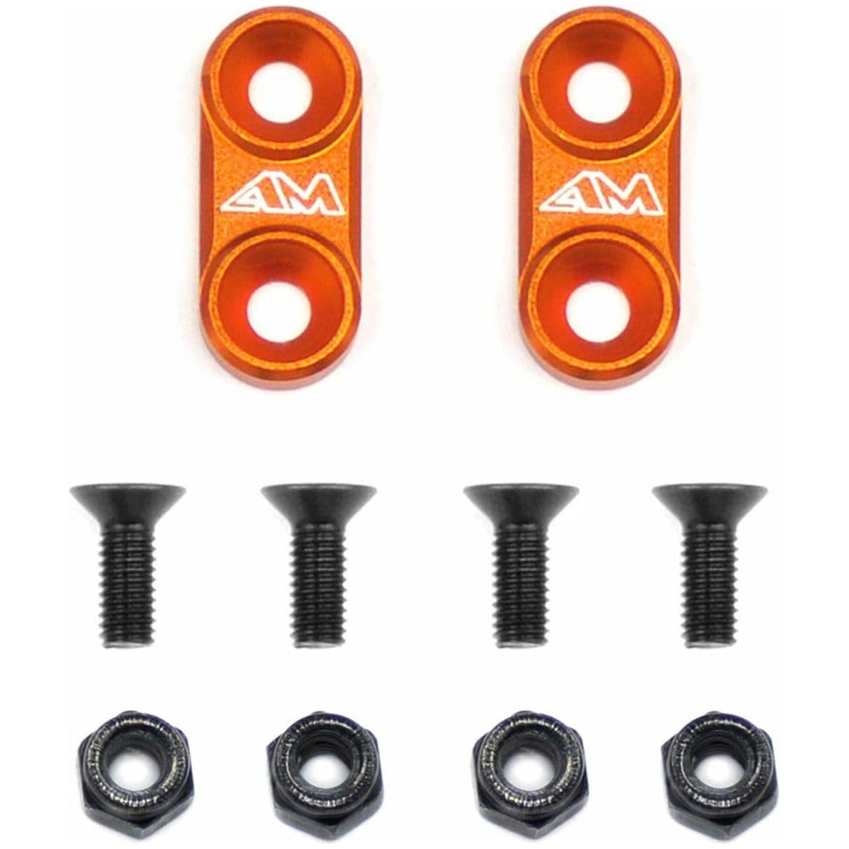 ARROWMAX 1/10th On-Road Alu Wing Mounts (Orange)