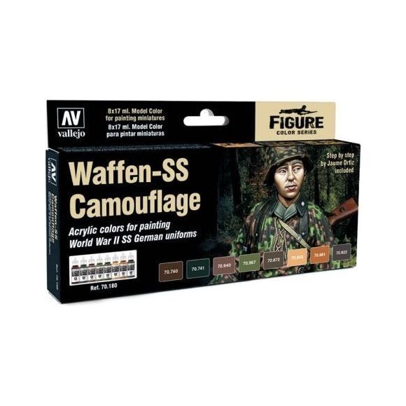 VALLEJO Model Color Waffen-SS Camouflage Set Box Set