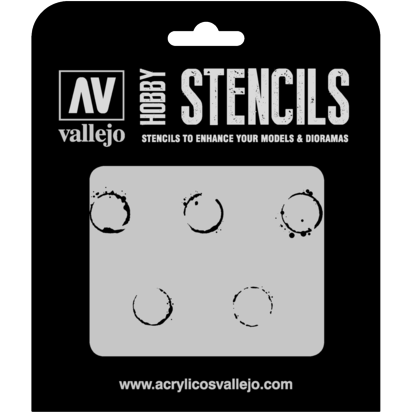 VALLEJO ST-AFV002 1/35 Drum Oil Markings Stencil