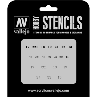 VALLEJO ST-AFV003 1/35 Soviet Numbers WWII Stencil