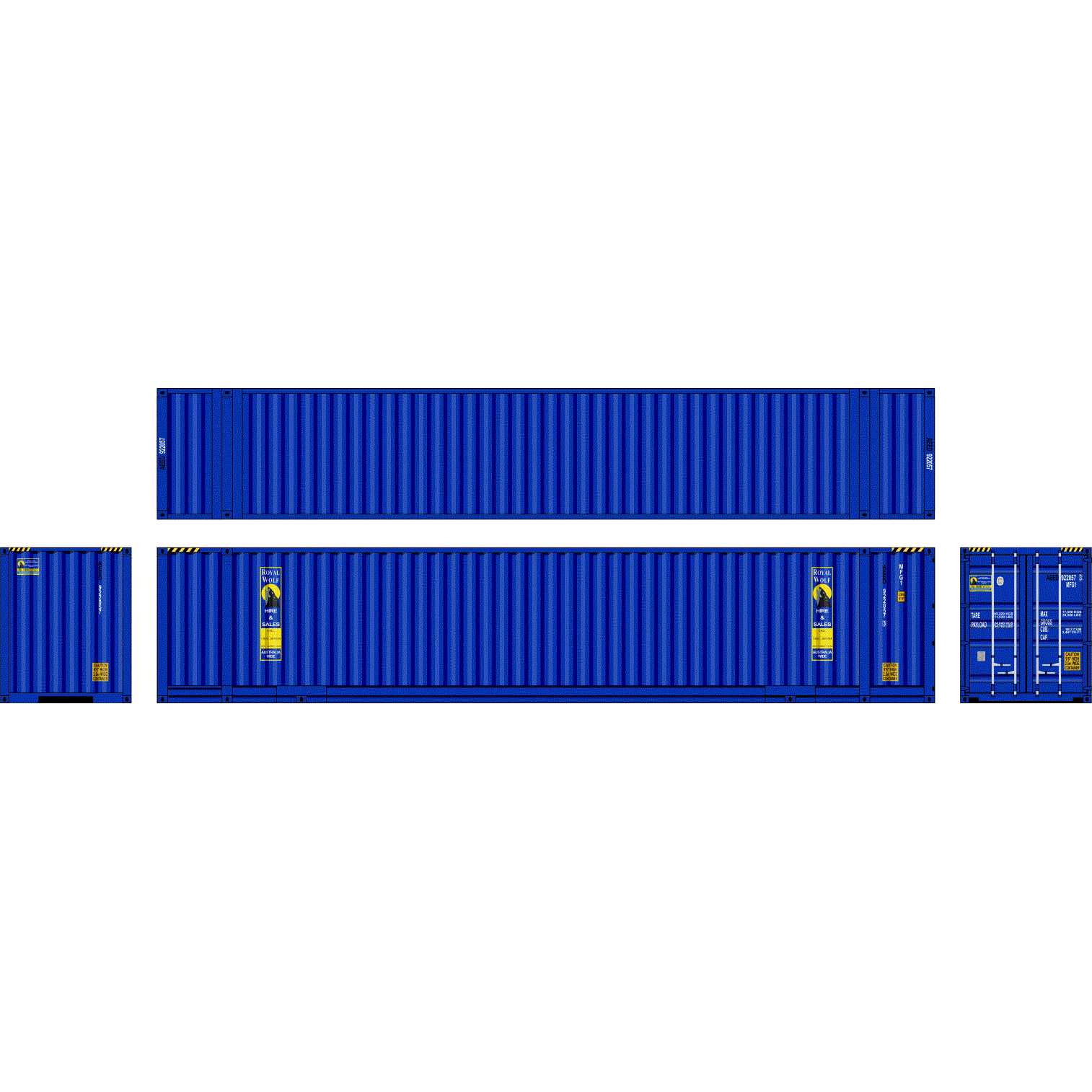 SOUTHERN RAIL 48' Container - 2 Pack Royal Wolf