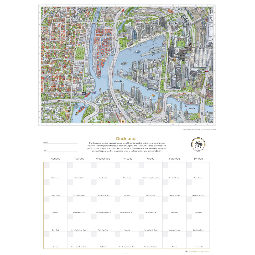 The Melbourne Map "Can You Find" Perpetual Calendar