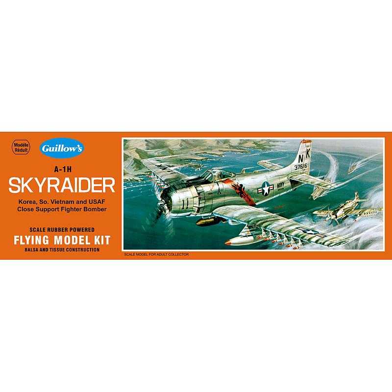 GUILLOWS 1/35 Douglas A-1H Skyraider Balsa Flying Model Kit