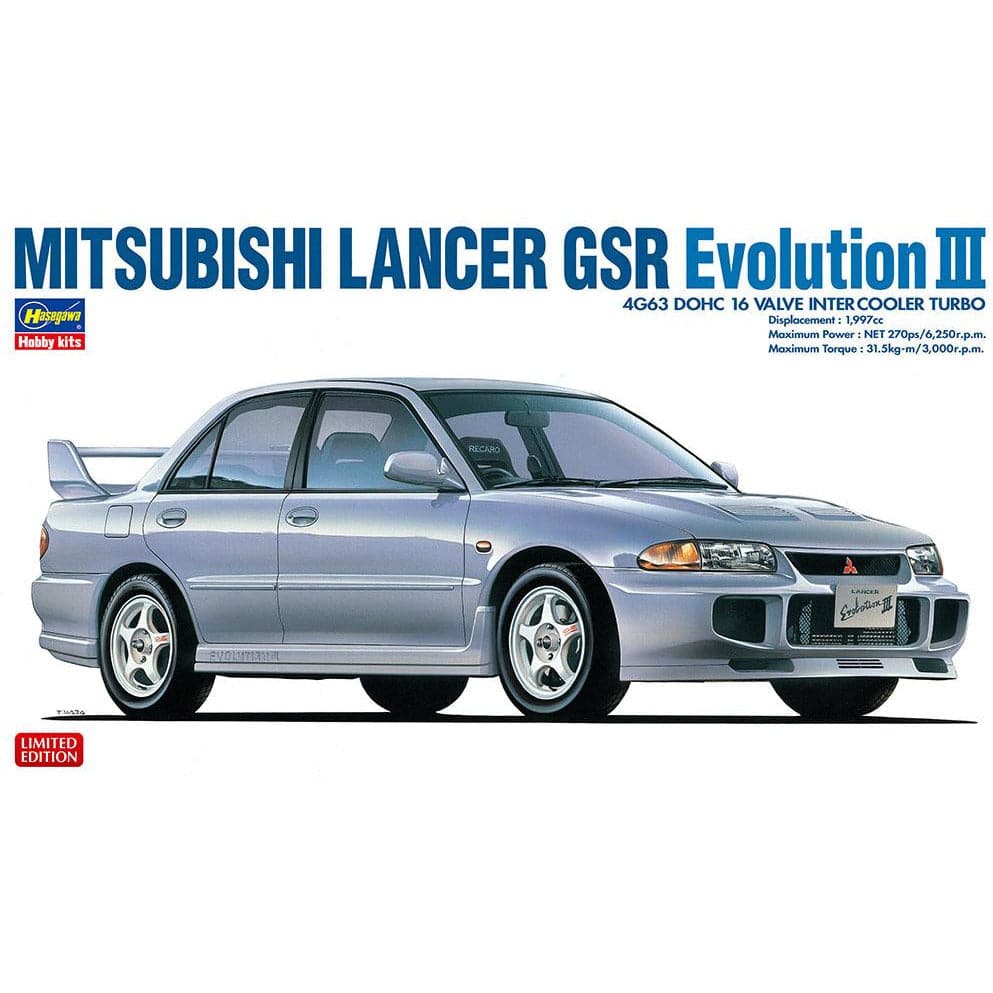 HASEGAWA 1/24 Mitsubishi Lancer GSR Evolution III