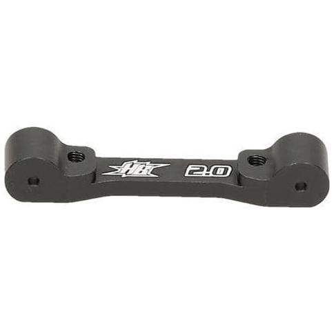 (Clearance Item) HB RACING Rear Suspension Mount (2 Degrees/Aluminium/Black)