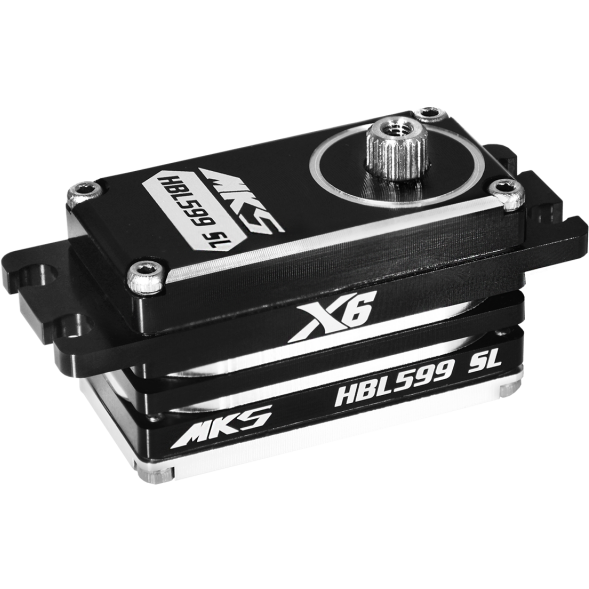 MKS Black Aluminium HBL599SL Low Profile 23kg 7.4V Brushless Metal Geared Servo