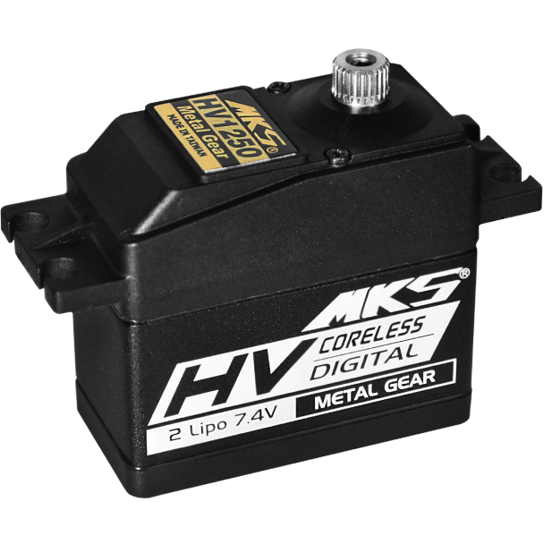 MKS Black Aluminium HV1250 Standard 11kg 8.4V Coreless Metal Geared Servo