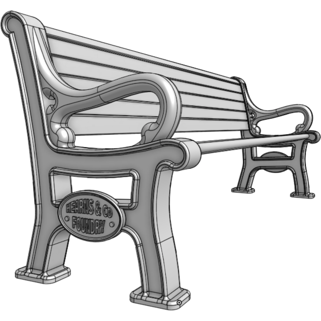 HWS Classic Park Bench and Rubbish Bin (1/72)