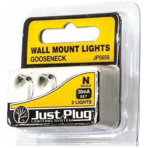 WOODLAND SCENICS N Gooseneck Wall Mount Lights