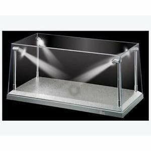 KING CREATION 1:24/1:43 White Base LED Lighted Display Case