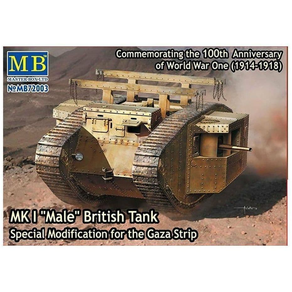 MASTER BOX 1/72 Mk.1 Male Tank Gaza Strip Mod. WW1